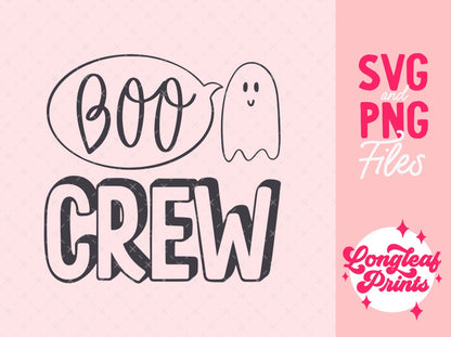Boo Crew Fall Halloween SVG Digital Download Design File