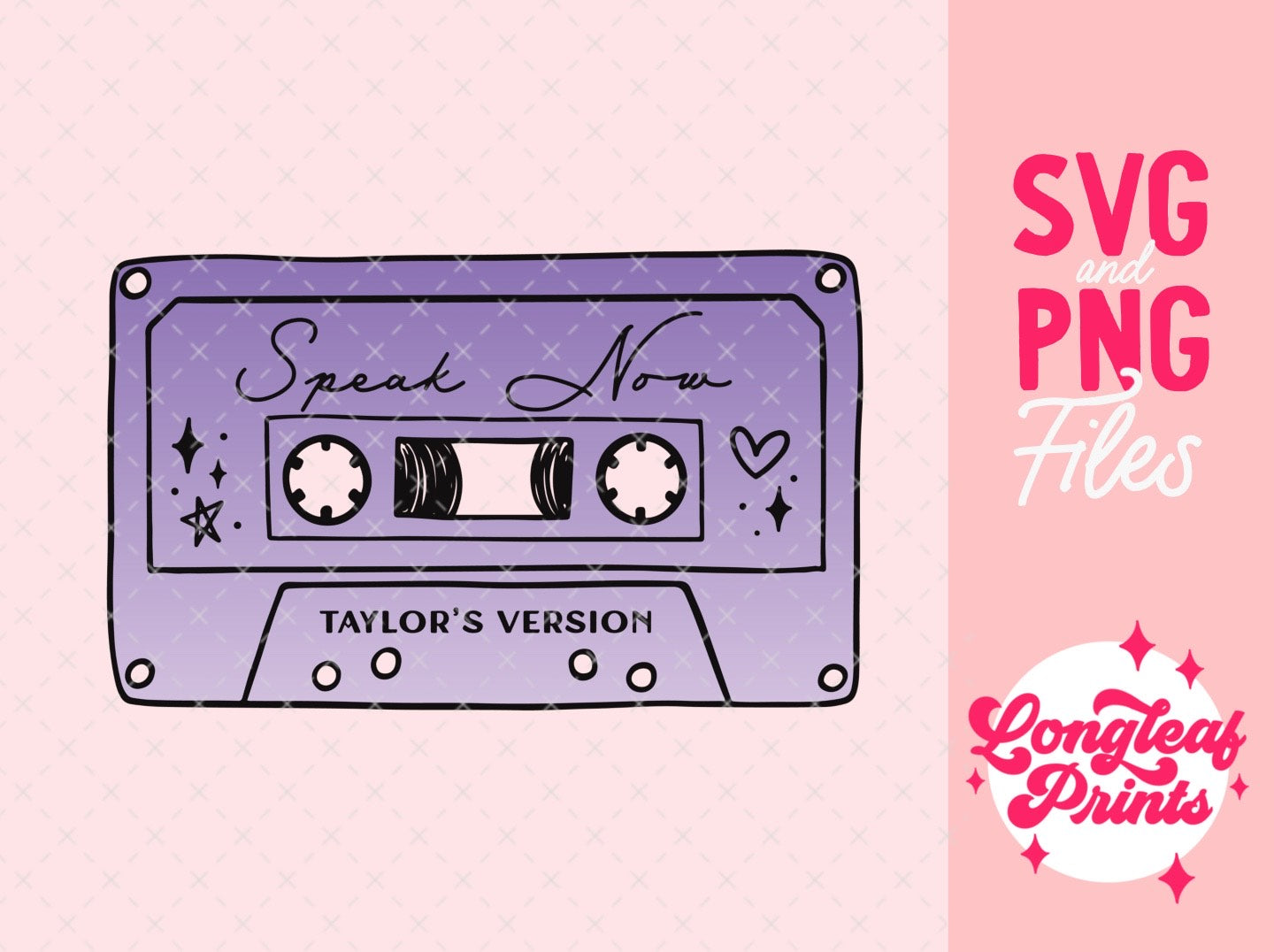 Speak Now Taylor's Version Mixtape SVG Digital Download Design File