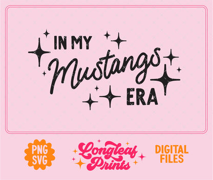In My Mustangs Era Mascot SVG Digital Download Design File