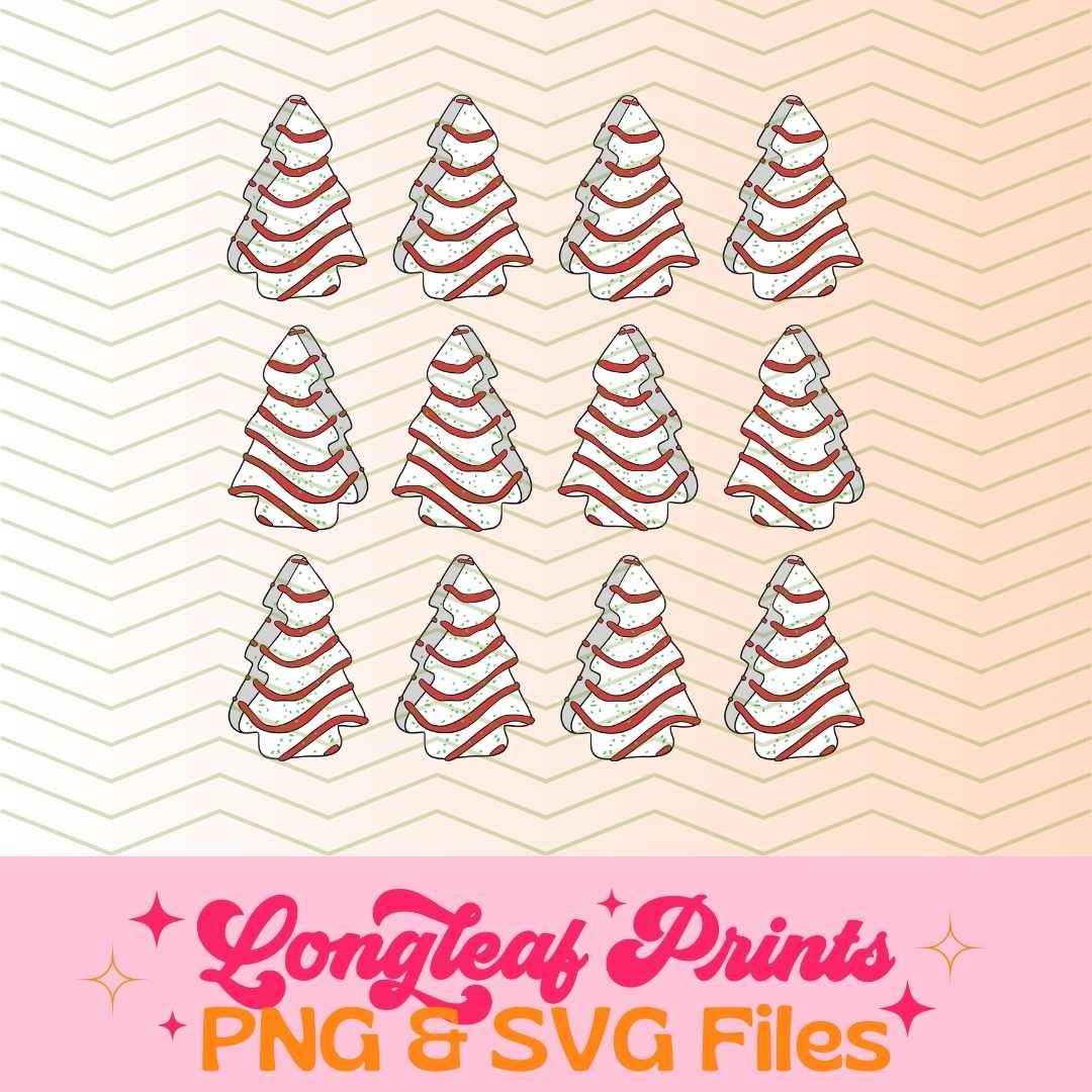 Little Debbie Christmas Tree Cake Holiday SVG Digital Download Design File