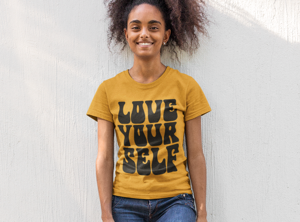 Love Yourself Graphic Tee Design SVG
