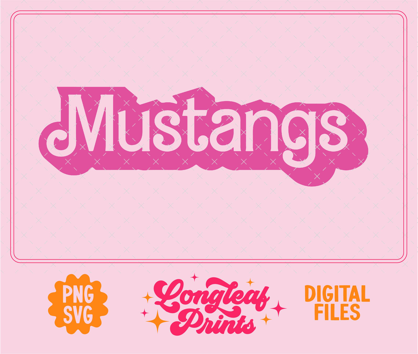 Mustangs Mascot Barbie SVG Digital Download Design File