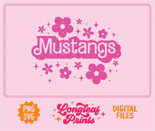Mustangs Mascot Barbie SVG Digital Download Design File