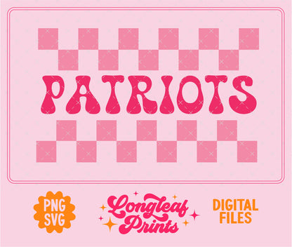 Patriots Mascot Checker SVG Digital Download Design File