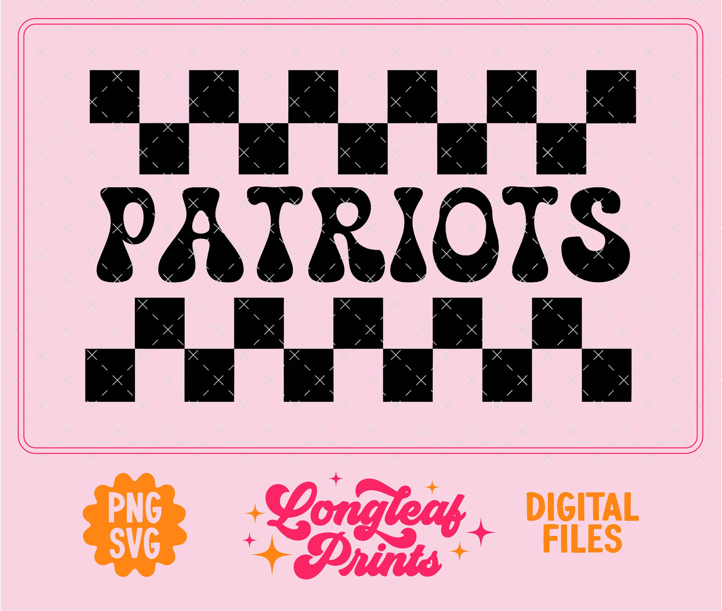 Patriots Mascot Checker SVG Digital Download Design File