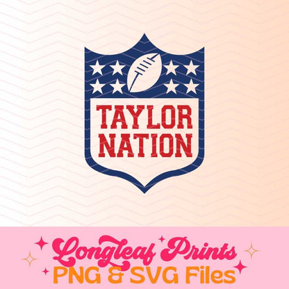 Taylor Nation Football SVG Digital Download Design File