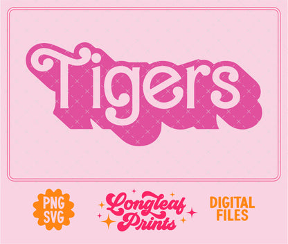 Tigers Mascot Barbie SVG Digital Download Design File