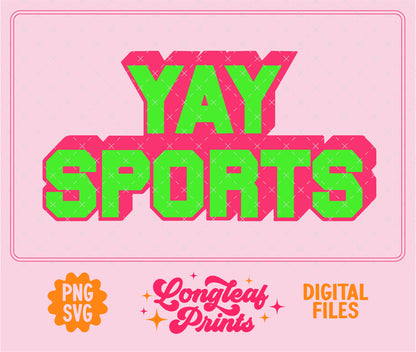 Yay Sports SVG Digital Download Design File