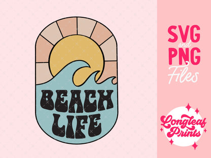 Beach Life SVG Digital Download Design File