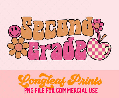 Second Grade is Groovy PNG Digital Download Design File