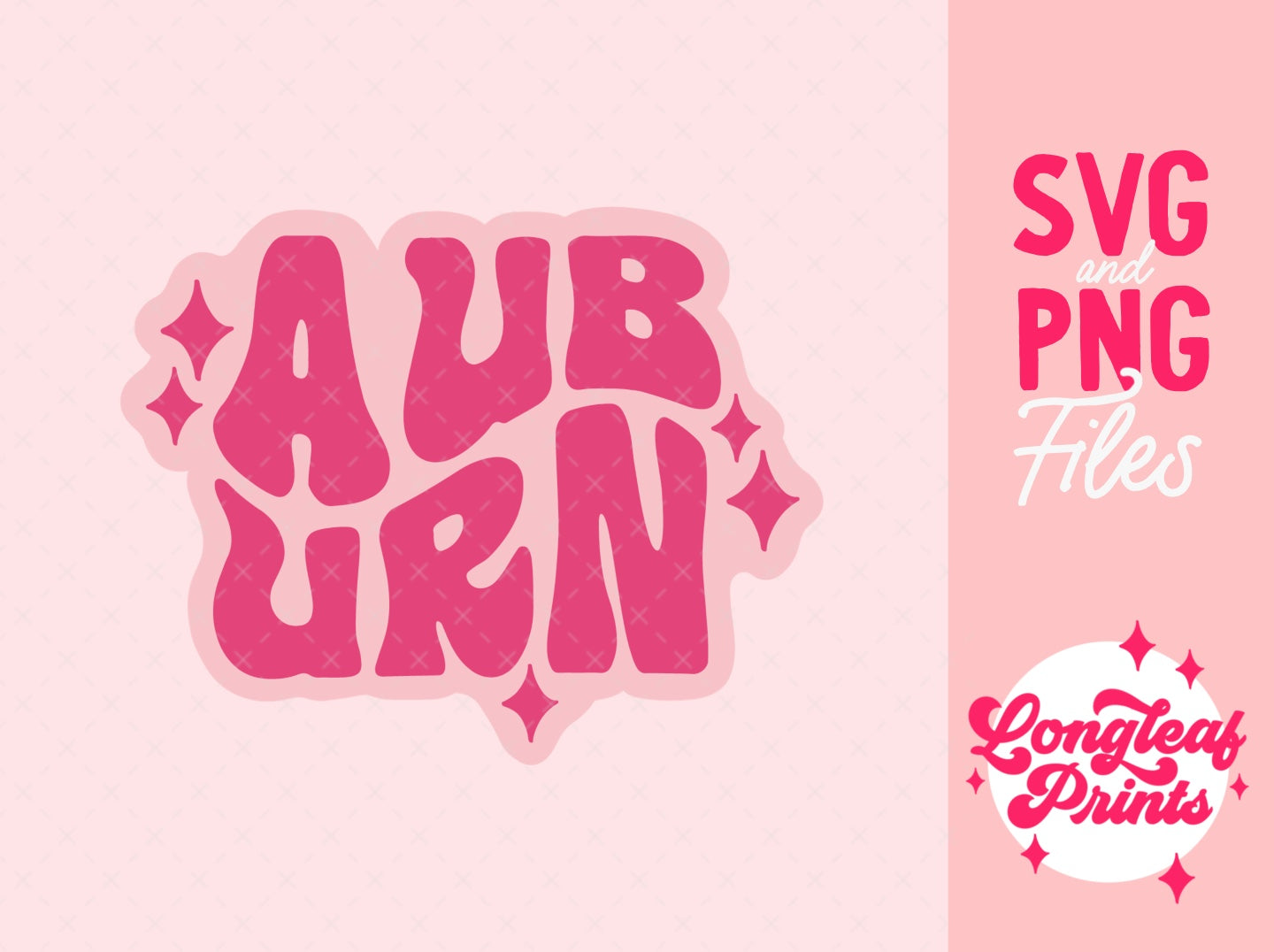 Pink Auburn SVG Design File