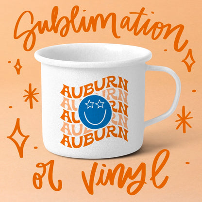 Auburn Mug Wavy Vinyl or Sublimation SVG