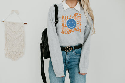 Auburn Sweatshirt Happy FAce