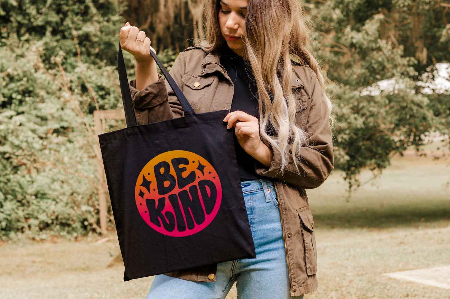 Be Kind Tote Bag Vinyl SVG