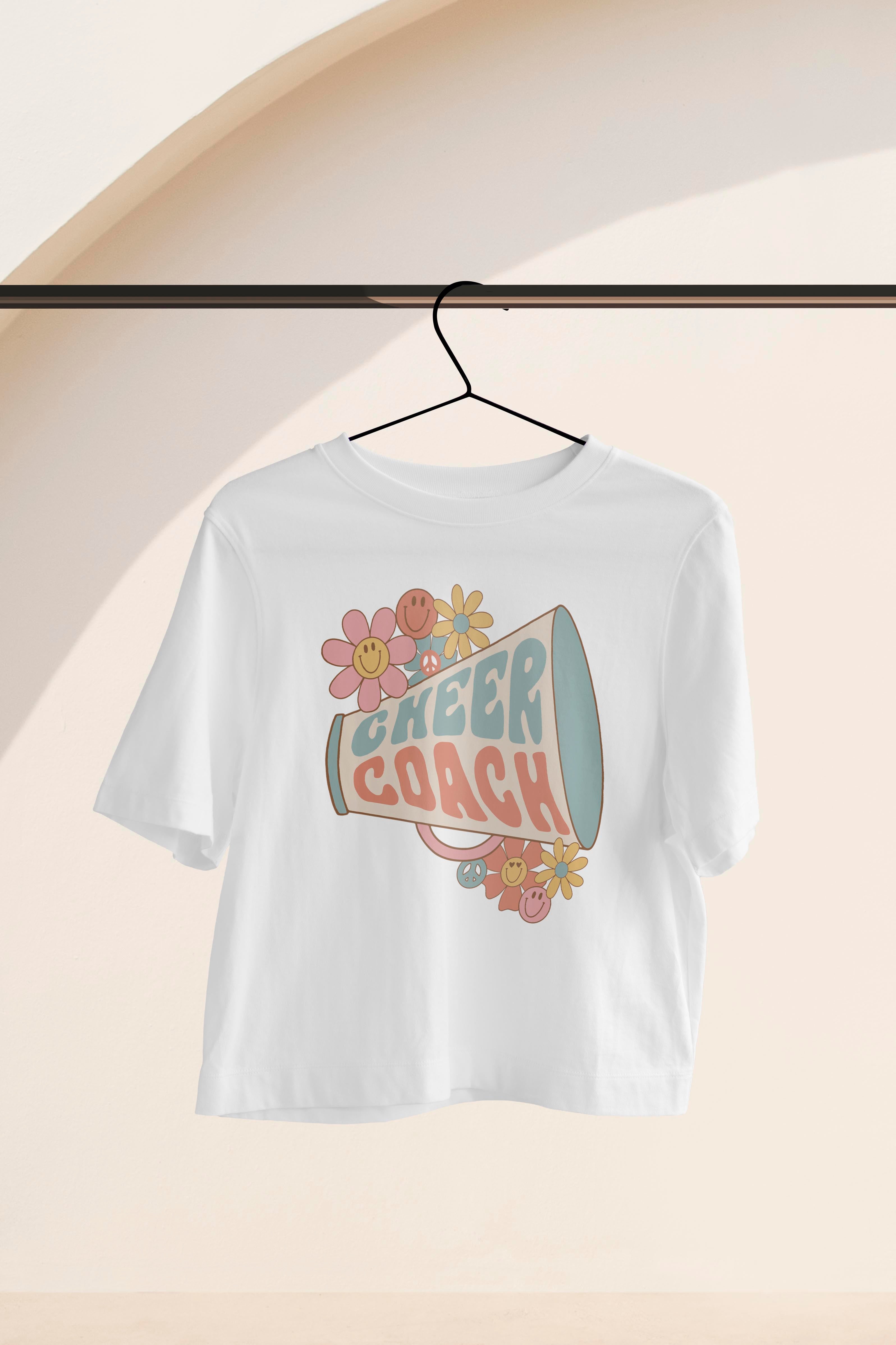 Cheer Coach Groovy PNG Digital Download Design File – Longleaf Prints