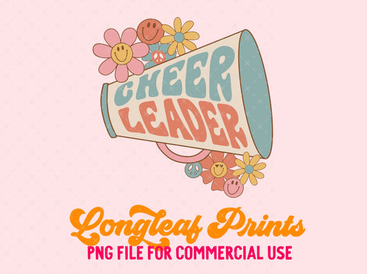 Cheerleader Groovy PNG Digital Download Design File